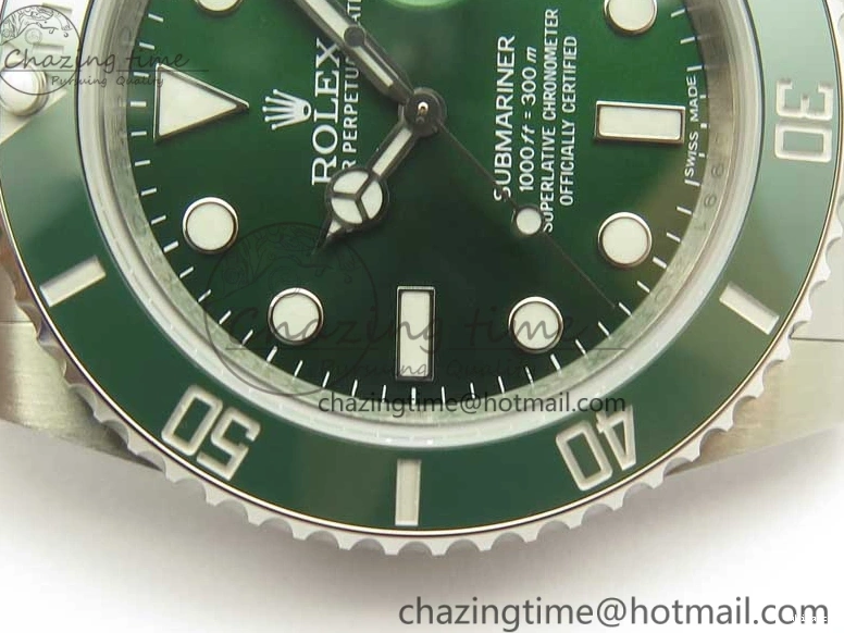 Best Edition Free LV Cover) SA3135( R Green DJF Ceramic SS on Bracelet 116610 1:1 Submariner 0514
